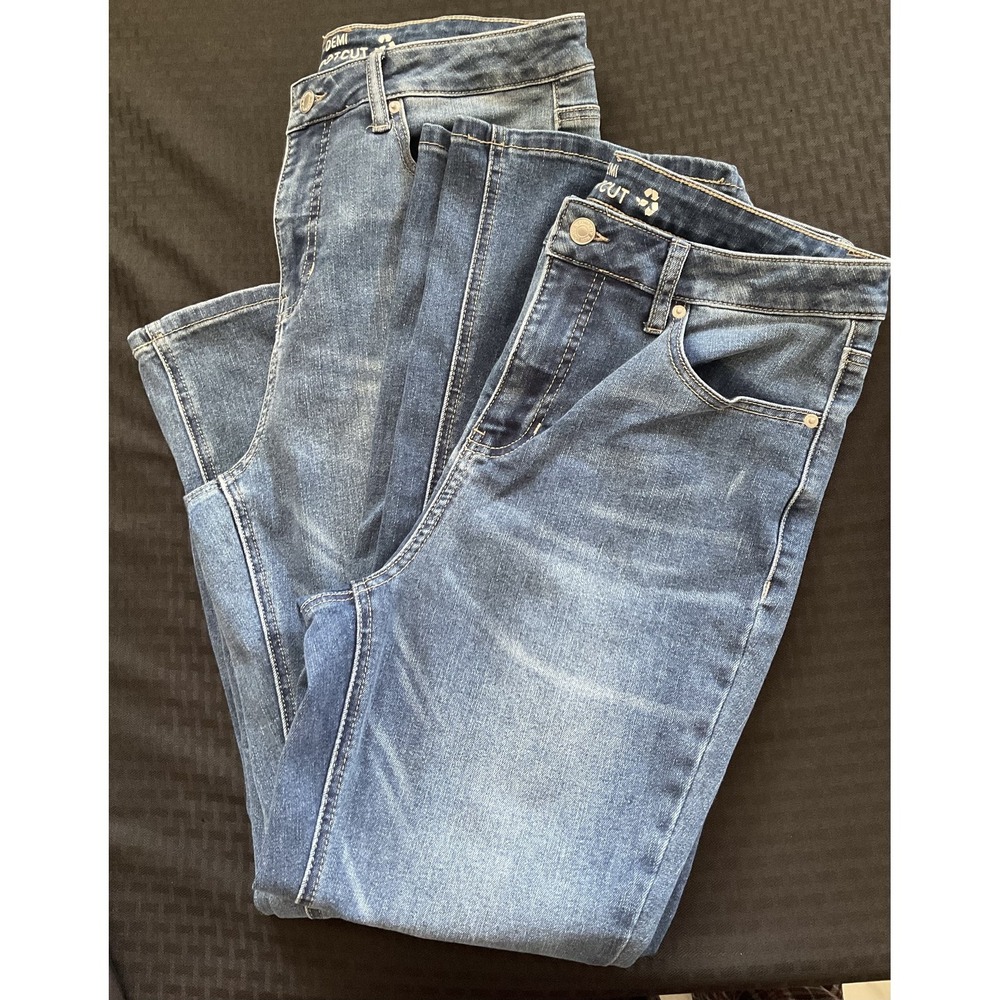 2 pk NY&C Jeans Womens 12 Blue Demi Bootcut Stretch Mid Rise Denim Classic Style